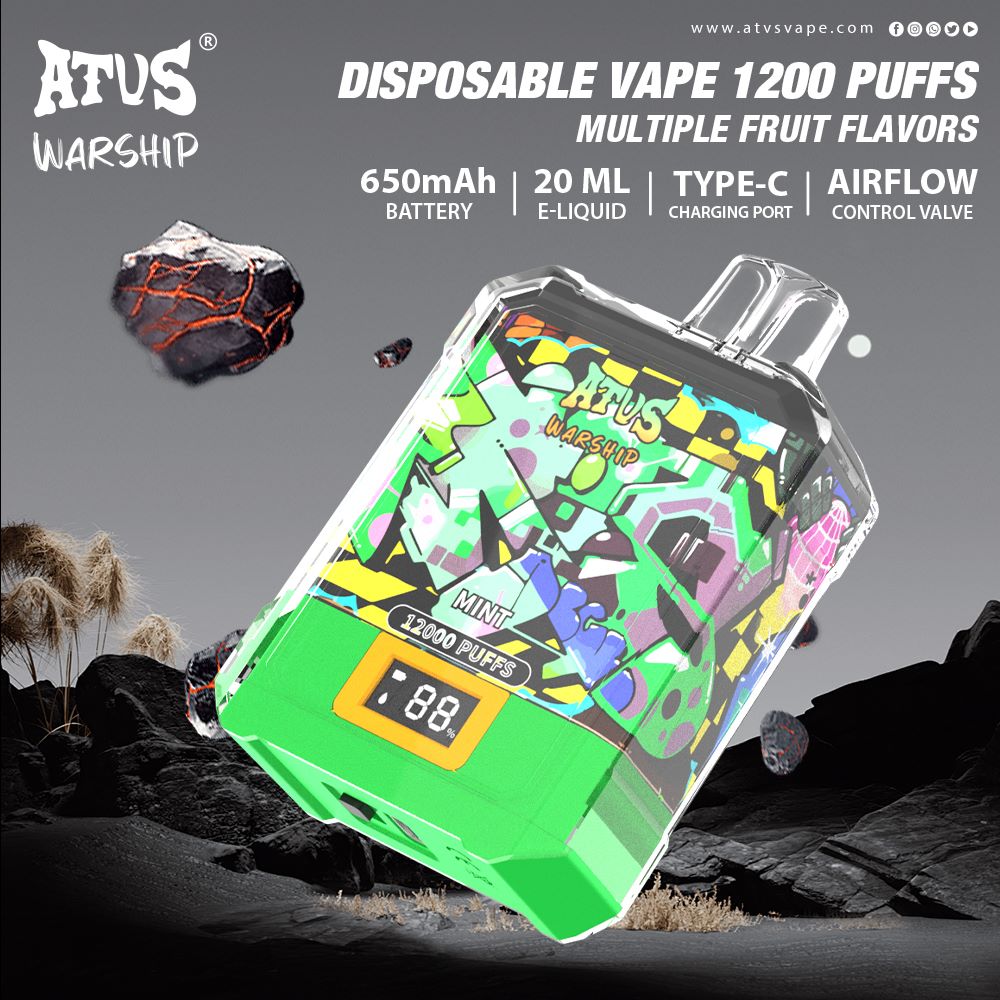 12000 Puffs Disposable Vapes with LED display screen and adjustable airflow High Puff Count 12K Puff Vape Pen ATVS Electronic Cigarette Master Case Pack vape wholesale