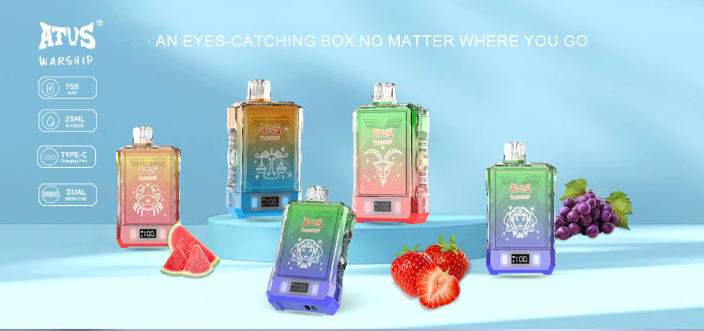 DE015 New Mexico NM USA 18000 Puffs Disposable Vape with LED display screen and adjustable airflow rechargeable ATVS Vape