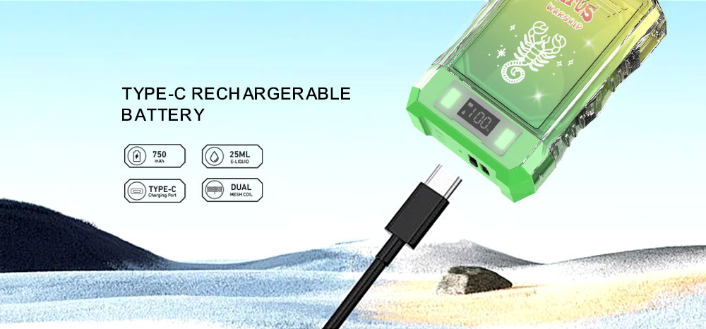 DE015 New Mexico NM USA 18000 Puffs Disposable Vape with LED display screen and adjustable airflow rechargeable ATVS Vape