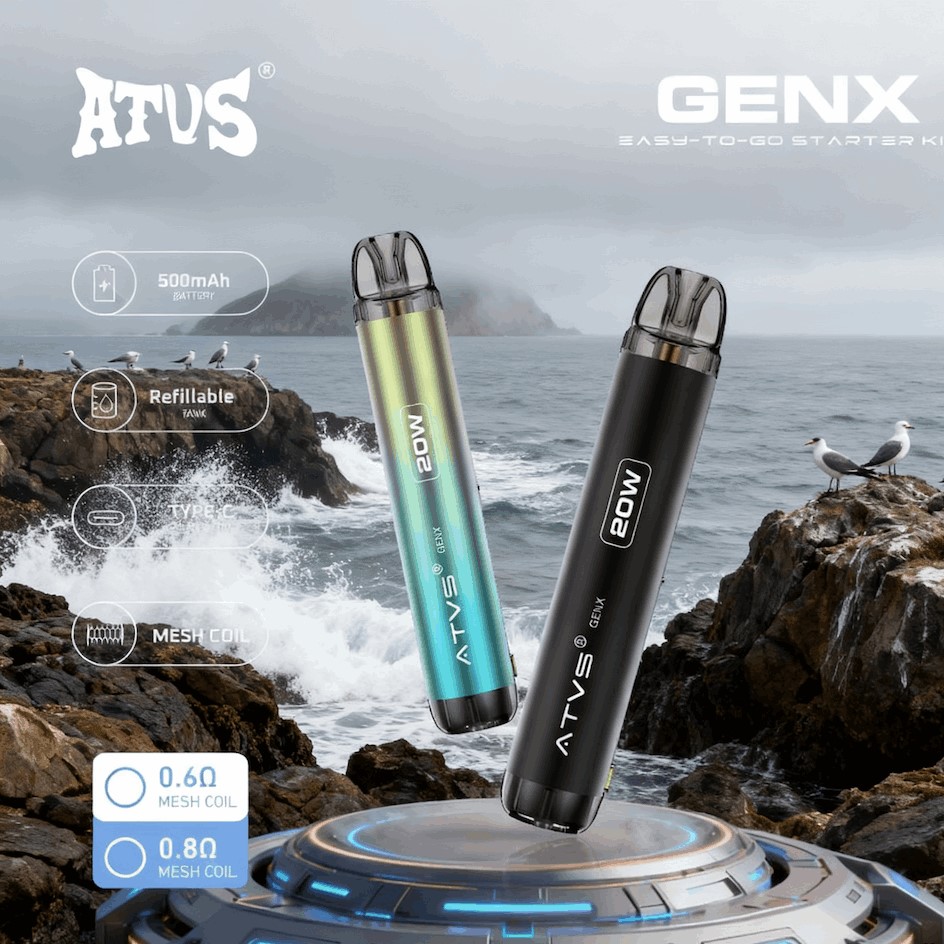 DE020 New Mexico NM USA Refillable Pod Kit System Device with Adjustable Airflow MTL RDL ATVS Vape
