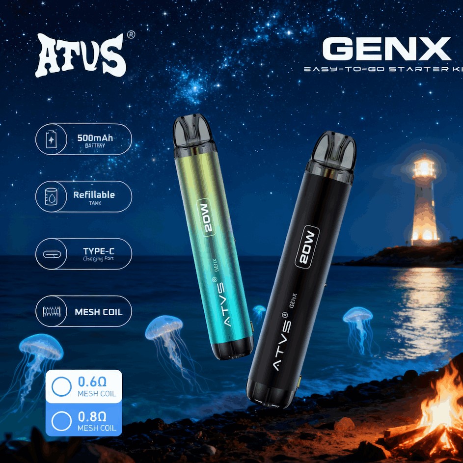 DE020 New Mexico NM USA Refillable Pod Kit System Device with Adjustable Airflow MTL RDL ATVS Vape