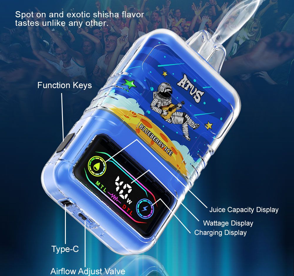DE021 New Mexico NM USA 30000 Puffs Disposable Vape with LED display screen and adjustable airflow MTL DTL