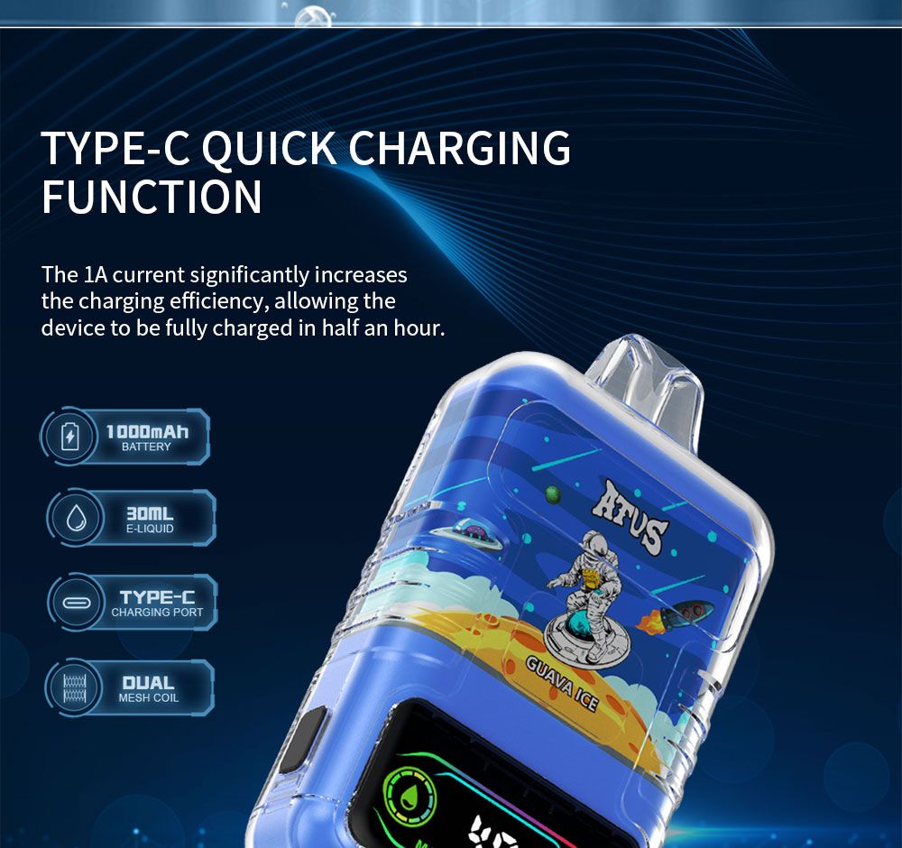 DE021 New Mexico NM USA 30000 Puffs Disposable Vape with LED display screen and adjustable airflow MTL DTL
