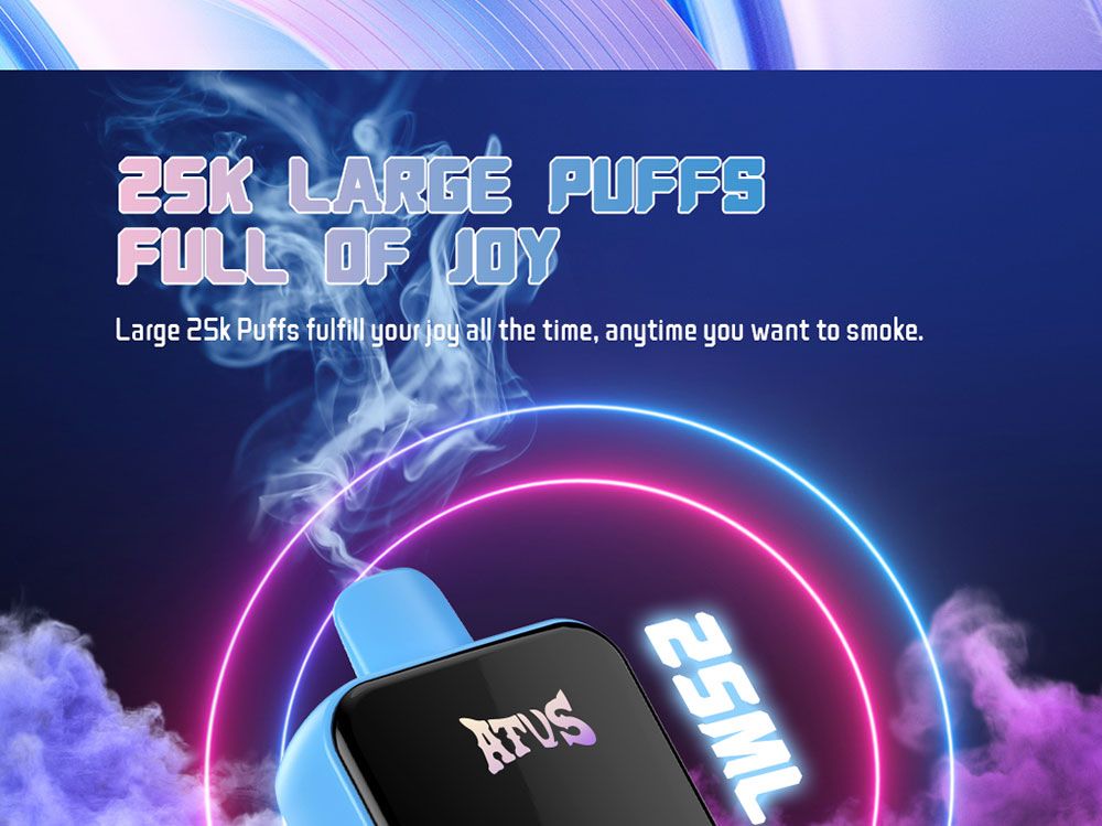 DE022 New Mexico NM USA 25000 Puffs Disposable Vape with Full screen rechargeable and adjustable airflow ATVS Vape