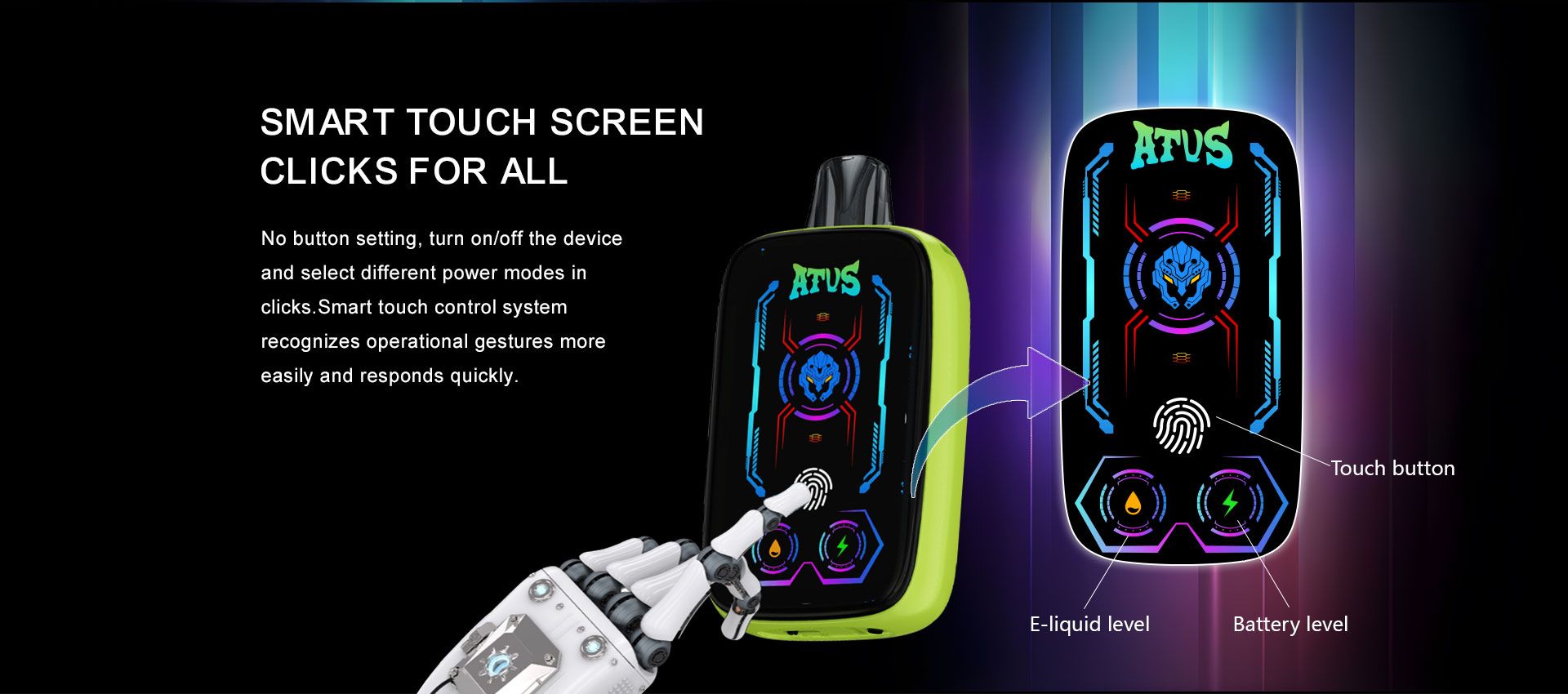 DE023 New Mexico NM USA 40000 Puffs Disposable Vape with Full screen rechargeable and adjustable airflow ATVS Vape