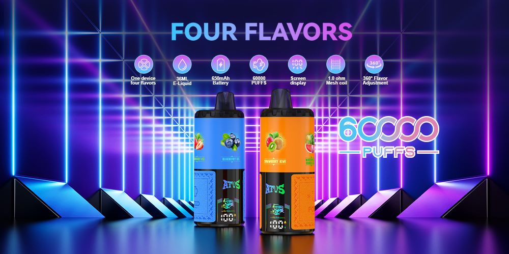 DE030 New Mexico NM USA 60000 Puffs Disposable Vape with LED Display Screen and Adjustable Airflow Rechargeable ATVS Vape