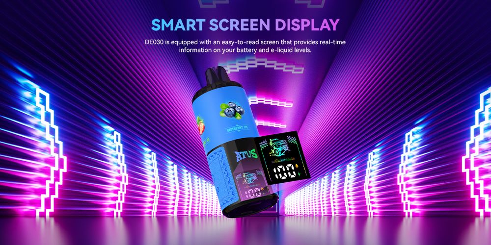 DE030 New Mexico NM USA 60000 Puffs Disposable Vape with LED Display Screen and Adjustable Airflow Rechargeable ATVS Vape