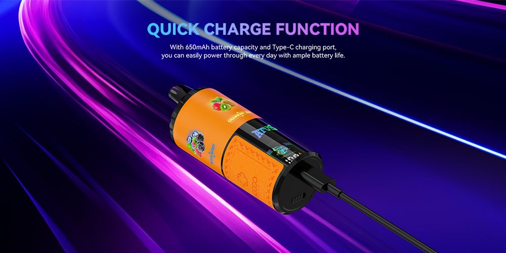 DE030 New Mexico NM USA 60000 Puffs Disposable Vape with LED Display Screen and Adjustable Airflow Rechargeable ATVS Vape