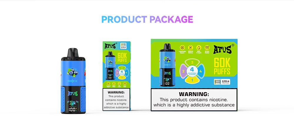 DE030 New Mexico NM USA 60000 Puffs Disposable Vape with LED Display Screen and Adjustable Airflow Rechargeable ATVS Vape